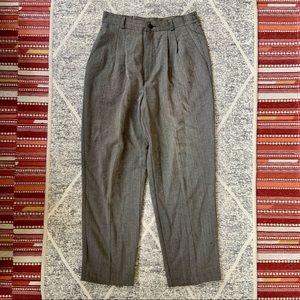 Vintage High-Waisted Pleated Pants
